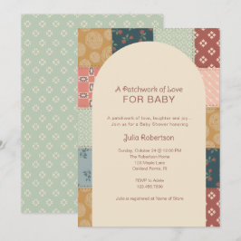 Vintage Quilt Baby Shower Einladung