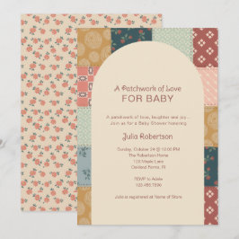 Vintage Quilt Baby Shower Einladung