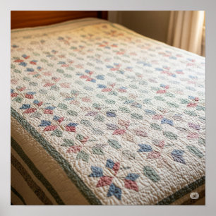 Vintage Quilt-Grafik Poster