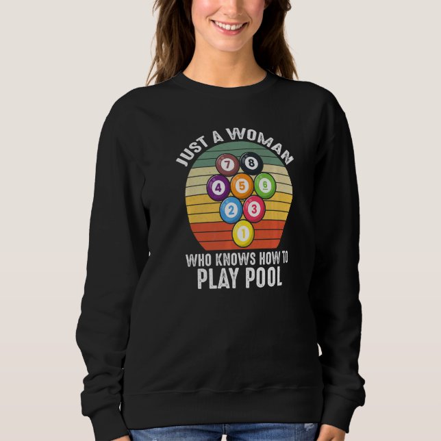 Vintage Quote Pool Billiard 8 Ball   Sweatshirt (Vorderseite)