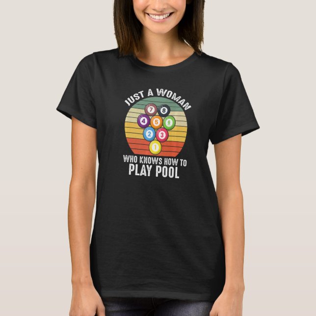 Vintage Quote Pool Billiard 8 Ball   T-Shirt (Vorderseite)