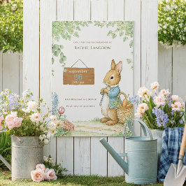 Vintage Rabbit Garden Baby Shower  Einladung