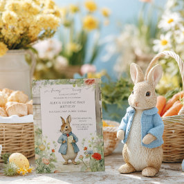 Vintage Rabbit Garden Birthday Einladung