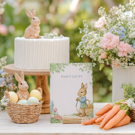 Vintage Rabbit Garden Easter Feiertagskarte