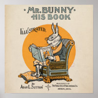 Vintage Rabbit-Kinderbuch-Illustration