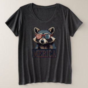 Vintage Raccoon Merica 4 juillet patriotique