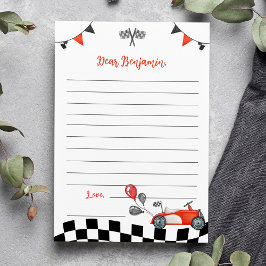 Vintage Race Car Time Capsule Note Card Dankeskarte