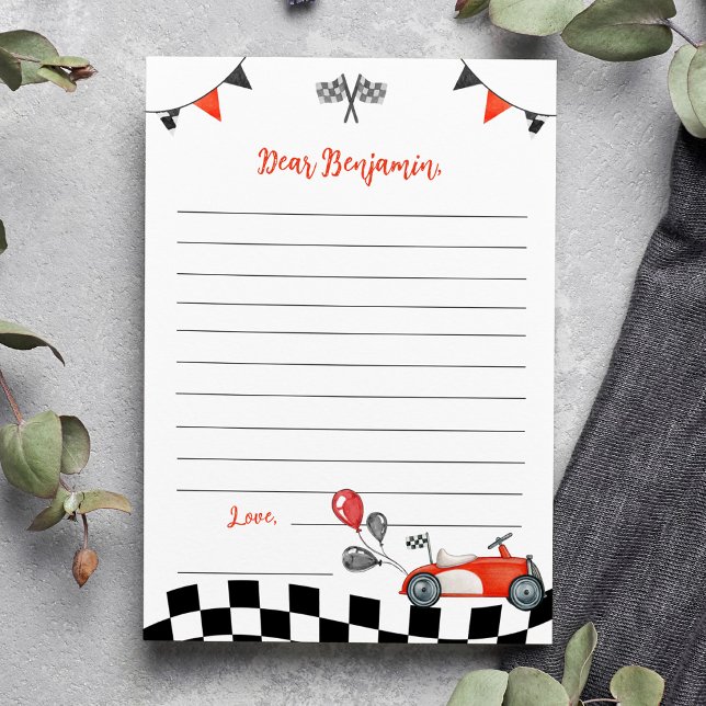 Vintage Race Car Time Capsule Note Card Dankeskarte (Von Creator hochgeladen)