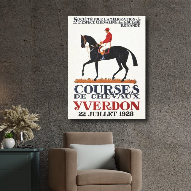 Vintage Race Horse Derby Jockey Equestrian Leinwanddruck (Von Creator hochgeladen)