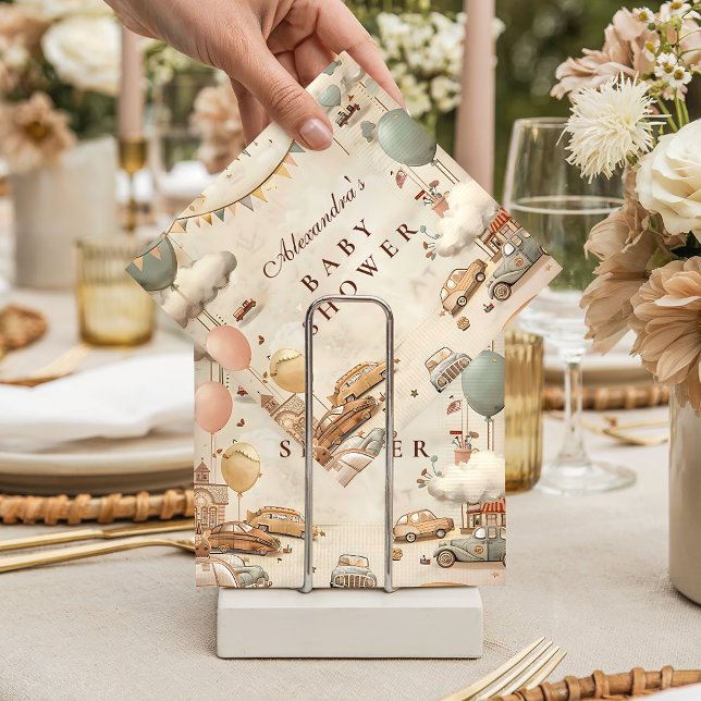 Vintage Racing Baby Shower Serviette (Von Creator hochgeladen)