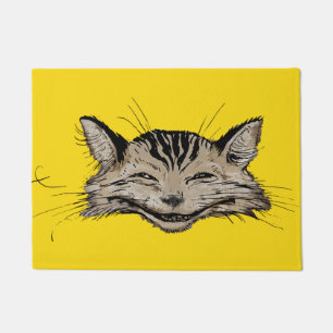 Vintage Rackham Cheshire Katzen-Kunst Fußmatte