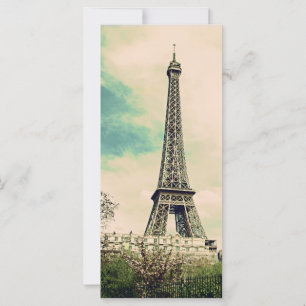 Vintage Rackkarte für den Eiffelturm