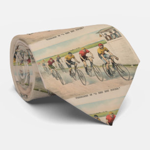 Vintage Radfahren-Rennen-Illustration (1894) Krawatte