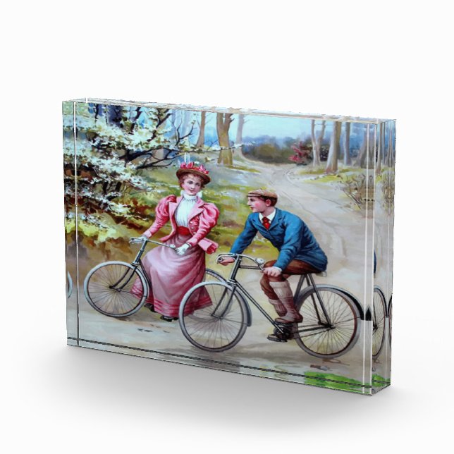 Vintage Radfahrer Fotoblock (Rechts)