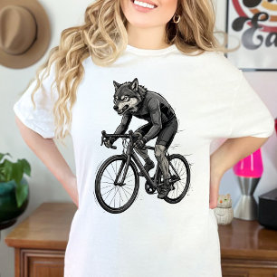 Vintage-Radfahrer-Wolf-Fahradfahrer T-Shirt