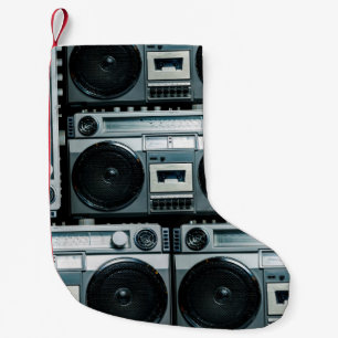 Vintage-Radio-Boombox Kleiner Weihnachtsstrumpf