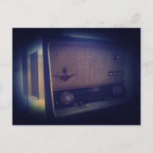 Vintage Radio Postkarte