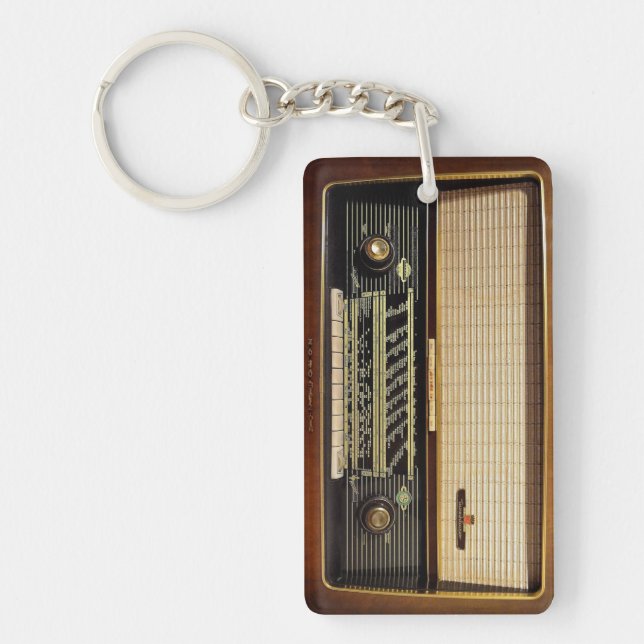 Vintage Radio Schlüsselanhänger (Vorderseite)