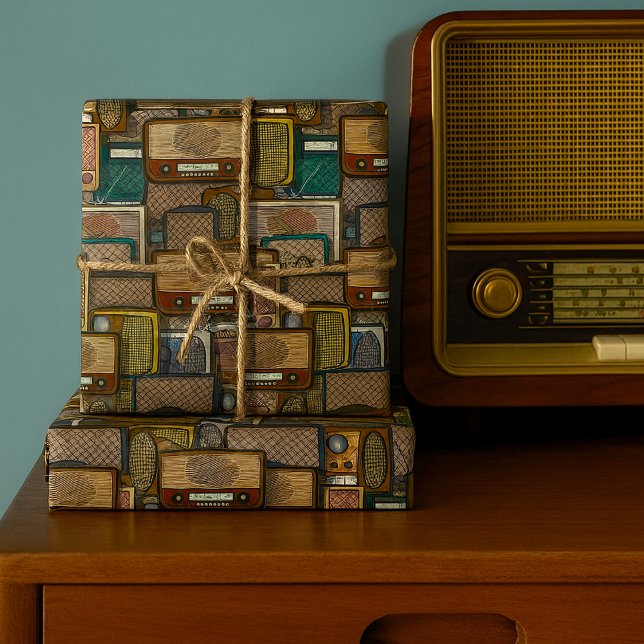 Vintage Radios Geschenkpapier (Von Creator hochgeladen)