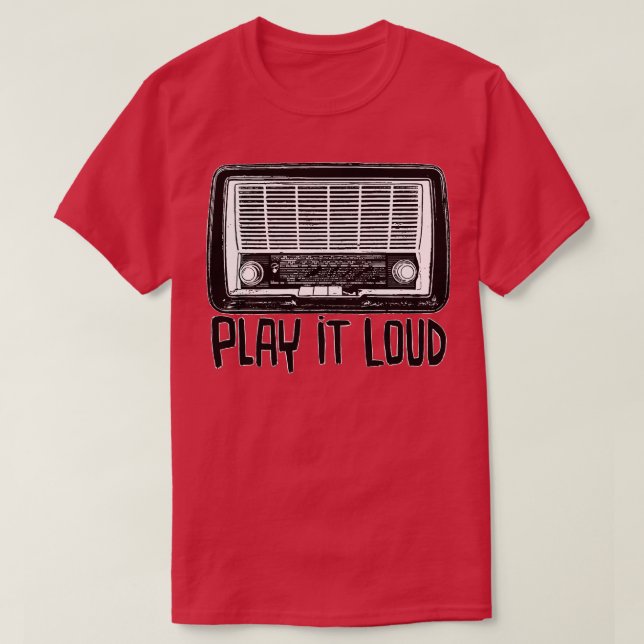 Vintage Radiowiedergabe Loud T-Shirt (Design vorne)