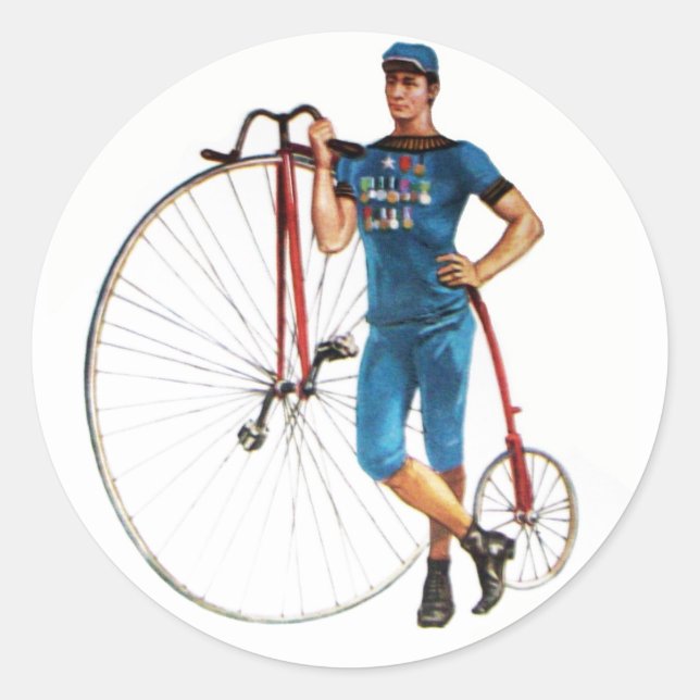 Vintage Radmeisterschaft Runder Aufkleber (Vorderseite)