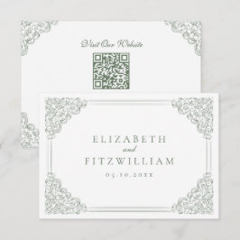 Vintage Rahmen Elegante Hochzeitsdetails Klammern Begleitkarte