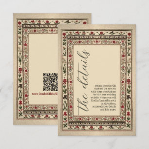 Vintage Rahmen Ethnic Motif Wedding Begleitkarte