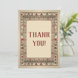 Vintage Rahmen Ethnic Motif Wedding Dankeskarte