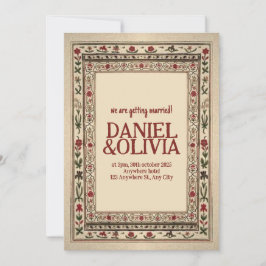 Vintage Rahmen Ethnic Motif Wedding Einladung