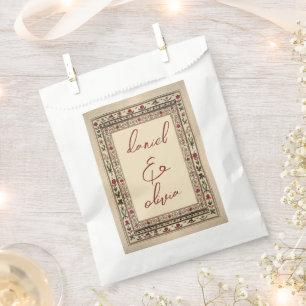 Vintage Rahmen Ethnic Motif Wedding Geschenktütchen