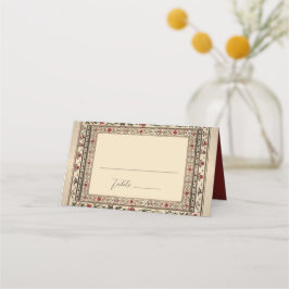Vintage Rahmen Ethnic Motif Wedding Platzkarte