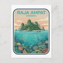 Vintage Raja Ampat Indonesien Korallenriff Tauchku