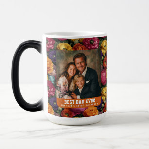 Vintage-Ranunculus-Strauß Vatertag Custom Coffee Verwandlungstasse