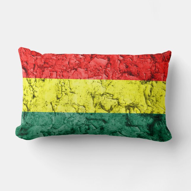 Vintage rasta Flagge Lendenkissen (Vorderseite)