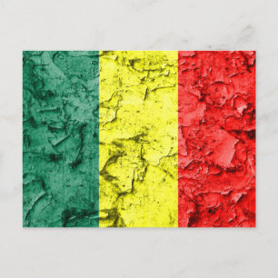 Vintage-Rasta-Flagge Postkarte