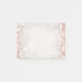 Vintage rauchige Pfirsich-englische Rosen-beige Post-it Klebezettel