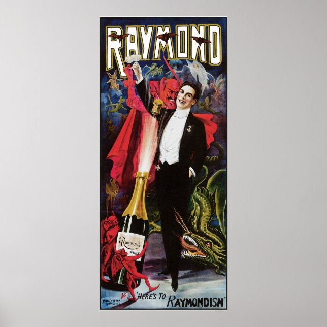 Vintage Raymond the Great Advertising Poster (Vorne)