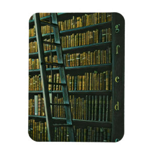 Vintage reading artwork gift magnet