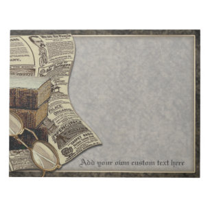 Vintage Reading Personalisierter großer Notizblock