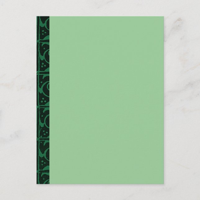 Vintage Reben dunkelgrün Postkarte (Vorderseite)