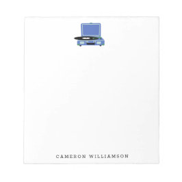 Vintage Record Player in Blue Personalized Notizblock