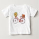 Vintage Red Bicycle Sunflowers & Pumpkins  Baby T-shirt (Vorderseite)