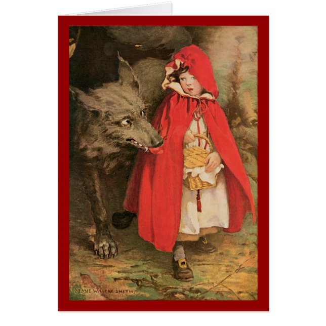 Vintage Red Riding Hood und Big Bad Wolf (Vorne)