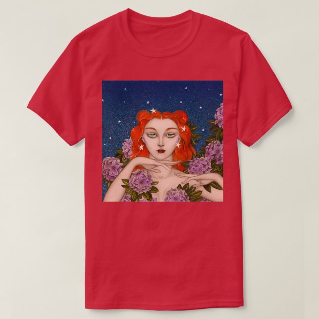 Vintage Redhead Starnacht T-Shirt (Design vorne)