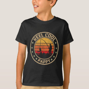 Vintage Reel Cool Pappy Fisch Angeln Lustig Vatert T-Shirt
