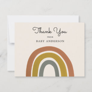Vintage-Regenbogen-Baby-Shower-Dankeschön-Postkart
