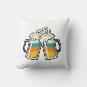 Vintage-Regenbogen-Bierkrug-Prost-Vektor-Shirt_1 Kissen