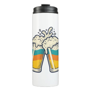 Vintage-Regenbogen-Bierkrug-Prost-Vektor-Shirt_1 Thermosbecher
