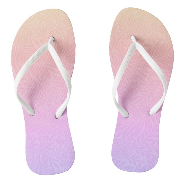 Vintage-Regenbogen-Blumen-Botanik-Muster Flip Flops (Fußbett)