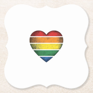 Vintage-Regenbogen-Herz-Pride-Vector-Shirt-Design_ Untersetzer